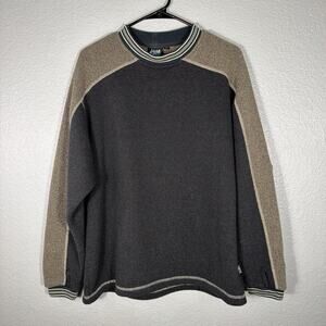 Vtg Alf Kuhl Sweater Fleece Mens Size M Color-Block Crewneck Outdoors Canada